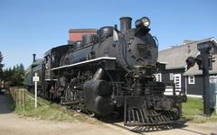 Historic U.S. Army steam engine at Heritage Park Historical Village in Calgary