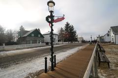 Two benches at Heritage Park Calgary