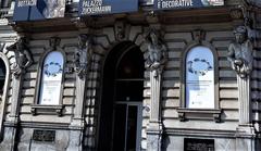 Photo of Palazzo Zuckermann's grand entrance portal in Italy