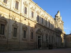 Facade of Santa Croce Basilica in Lecce, Italy