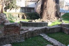 Ancient Roman imperial palace ruins in Milan