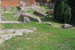 Ruins of the Ancient Roman imperial palace in via Brisa, Milan