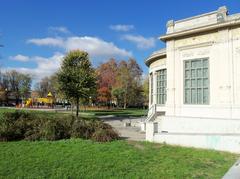 Liberty house corner in Marinai d'Italia park, Milan