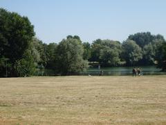 Parco delle Cave in Milano with green landscape and water bodies