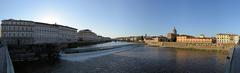 Sunrise over the Arno river in Florence, Italy