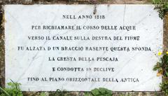 Pescaia di Santa Rosa plaque in Florence