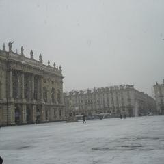 Palazzo Madama and Piazza Castello under snow