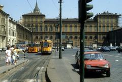 Torino ATM SL 15 tram at Piazza Castello in August 1984