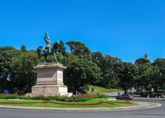 Piazza Corvetto with Equestrian statue of Vittorio Emanuele II in Genoa