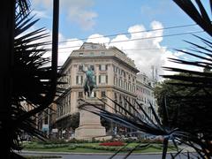 monument to Vittorio Emanuele II in Piazza Corvetto Genoa