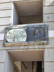 Plaque of Marcello Soleri in Piazza Galimberti, Cuneo