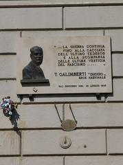 Plaque in Cuneo honoring Tancredi Galimberti