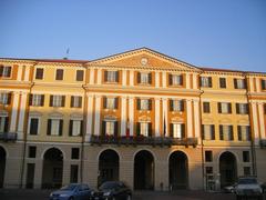 Cuneo cityscape with mountains in the background