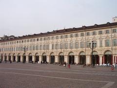 Piazza San Carlo side view in Turin, Italy