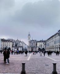 Piazza San Carlo Turin crowded Saturday afternoon