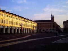 Piazza San Carlo in Turin in the morning