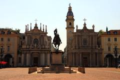 Facade of San Carlo Church in Turin