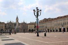 Scenic view of Torino with mountains in the background