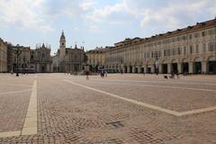 Turin cityscape with historical buildings and Mole Antonelliana