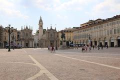 Skyline of Torino with its historic and modern buildings