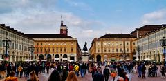 St. Charles' Square in Turin, Italy