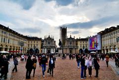 St. Charles' Square in Turin, Italy