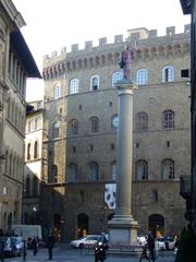 Piazza Santa Trinita in Florence with the Column of Justice