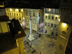 Piazza Santa Trinita at night in Florence