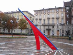 new sundial in Piazza Solferino