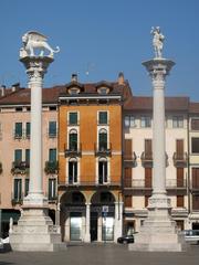 panoramic skyline of Vicenza with historical buildings