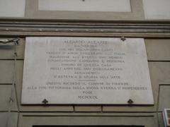 Piazza dell'Indipendenza Aleardo Aleardi plaque in Florence