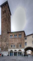 Piazza della Frutta in Padova, Italy on April 9, 2012