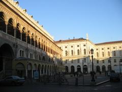 Piazza della Frutta in Padua with Palazzo della Ragione and Palazzo Moroni