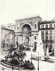 Piazza della Scala in Milan painting by Icilio Calzolari