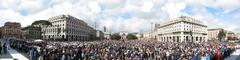 crowd at Mass held by Pope Benedict XVI in Genoa