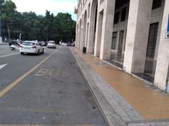 Genova Piazza Vittoria Bus station with buses and people