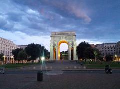 Genoa Triumph Arch before thunderstorm