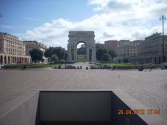 Genova piazza della Vittoria and war memorial