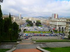 Piazza della Vittoria in Genova Italy