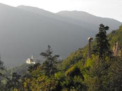 Church of Stedro with Earth pyramids in Segonzano