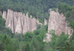 Piramidi di Segonzano rock formations in Trentino, Italy