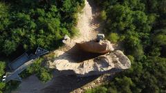 Earth pyramids in Segonzano, Trentino, Italy captured by drone