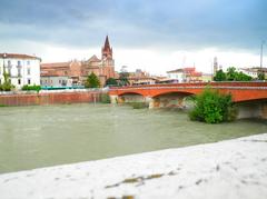 Ponte Navi bridge over Adige River in Verona