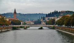 the Adige River in Verona, Italy