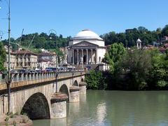 Gran Madre di Dio Church in Torino with Ponte Vittorio Emanuele II