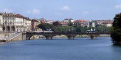 Turin Vittorio Emanuele I Bridge over Po River