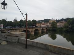 The Po River with Vittorio Emanuele I Bridge and Gran Madre Di Dio Church in Turin