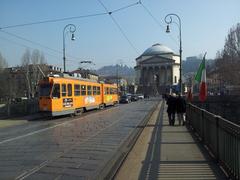 Panoramic view of Torino, Italy, with historic and modern architecture in March 2012