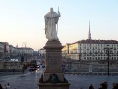 Monument to Vittorio Emanuele I in Turin in front of Gran Madre di Dio Church