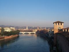 Verona Adige River and Ponte della Vittoria